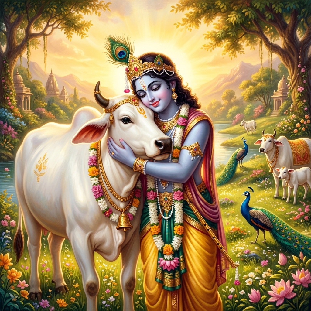 भगवान श्री कृष्ण और गौ माता