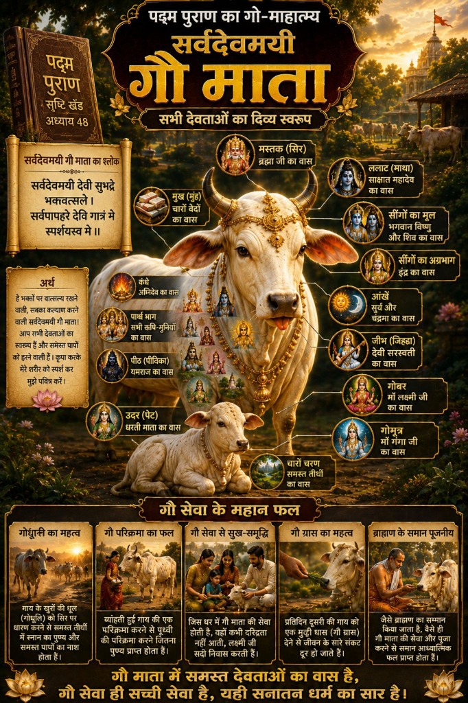 सर्वदेवमयी गौ माता (पद्म पुराण अध्याय 48)